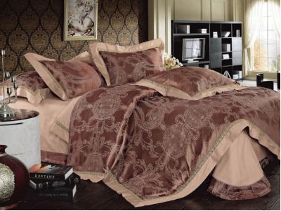 Jaquard Soft Silk Cotton Bedding Set-FWFY