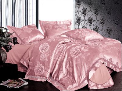 Jaquard Soft Silk Cotton Bedding Set-MANTINGFAN