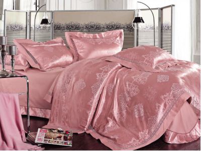 Jaquard Soft Silk Cotton Bedding Set-YINUOER