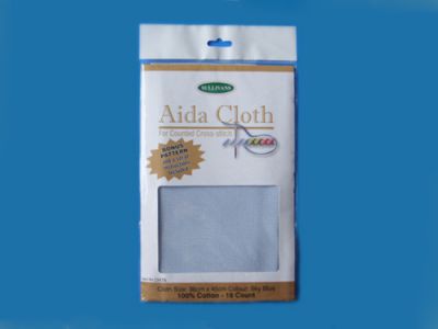 Aida Cloth 18CT Blue H/S pack 36x45cm